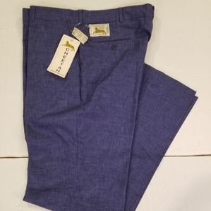 Cheetah Leisure Slacks Men's Size 38 Long Blue New With Tags Vintage